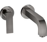 hansgrohe AXOR Citterio Mitigeur de lavabo, finition losange, encastré, saillie 220mm, garniture découlement non verrouillable, 39181330, 39181330, Colorazione: Cromo nero lucido