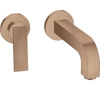 hansgrohe AXOR Citterio Mitigeur de lavabo, finition losange, encastré, saillie 220mm, garniture découlement non verrouillable, 39181310, 39181310, Colorazione: Oro rosso spazzolato