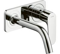 hansgrohe AXOR Citterio Mitigeur monocommande de lavabo encastré avec plaque et bec court Montage mural, 34112000, 34112000, Colorazione: cromo