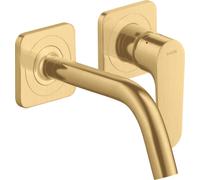 hansgrohe AXOR Citterio Mitigeur monocommande de lavabo encastré avec rosaces et bec court Montage mural, 34113250, 34113250, Colorazione: Ottico oro spazzolato