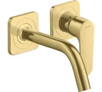 hansgrohe AXOR Citterio Mitigeur monocommande de lavabo encastré avec rosaces et bec court Montage mural, 34113950, 34113950, Colorazione: Ottone spazzolato
