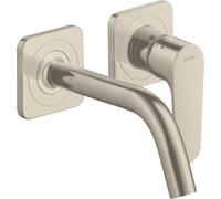 hansgrohe AXOR Citterio Mitigeur monocommande de lavabo encastré avec rosaces et bec court Montage mural, 34113820, 34113820, Colorazione: Nichel spazzolato