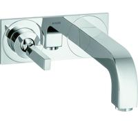 hansgrohe AXOR Citterio mitigeur monocommande de lavabo encastré, bec verseur 225mm, plaque pour montage mural, 39115000, 39115000, Colorazione: cromo