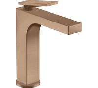 hansgrohe AXOR Citterio Mitigeur monocommandé pour lavabo, garniture de vidage à tirette, saillie 143mm, ComfortZone160, 39023310, 39023310, Colorazione: Oro rosso spazzolato