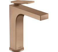hansgrohe AXOR Citterio Mitigeur monocommandé pour lavabo, garniture découlement non verrouillable, finition losange, saillie 143mm, ComfortZone160, 39081310, 39081310, Colorazione: Oro rosso spazzola