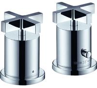 Hansgrohe Axor Citterio Termostatico per vasca a 2 fori con maniglie a croce, Colorazione: cromo