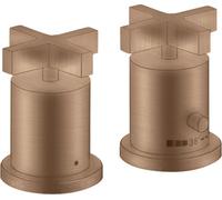 hansgrohe AXOR Citterio Thermostat de baignoire 2 trous avec poignées transversales, 39480310, 39480310, Colorazione: Oro rosso spazzolato