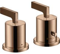 hansgrohe AXOR Citterio thermostat de bord de baignoire 2 trous avec poignées manettes, 39482300, 39482300, Colorazione: Oro rosso lucido