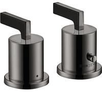 hansgrohe AXOR Citterio thermostat de bord de baignoire 2 trous avec poignées manettes, 39482330, 39482330, Colorazione: Cromo nero lucido