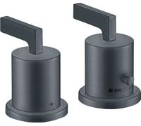 hansgrohe AXOR Citterio thermostat de bord de baignoire 2 trous avec poignées manettes, 39482340, 39482340, Colorazione: Cromo nero spazzolato