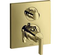 hansgrohe AXOR Citterio thermostat encastré avec vanne d'arrêt/changeur, béqu'illes, 2 consommateurs, 39720990, 39720990, Colorazione: Ottica in oro lucido
