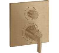 hansgrohe AXOR Citterio thermostat encastré avec vanne d'arrêt/changeur, béqu'illes, 2 consommateurs, 39720140, 39720140, Colorazione: Bronzo spazzolato