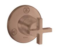 hansgrohe AXOR Citterio Trio / Quattro Vanne d'arrêt et de commutation encastrée avec poignées transversales, 39925310, 39925310, Colorazione: Oro rosso spazzolato
