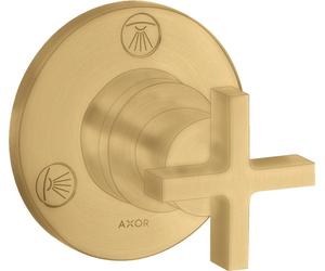 hansgrohe AXOR Citterio Trio / Quattro Vanne d'arrêt et de commutation encastrée avec poignées transversales, 39925250, 39925250, Colorazione: Ottico oro spazzolato