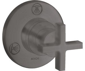 hansgrohe AXOR Citterio Trio / Quattro Vanne d'arrêt et de commutation encastrée avec poignées transversales, 39925340, 39925340, Colorazione: Cromo nero spazzolato