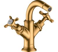 hansgrohe AXOR Mélangeur bidet Montreux 2 poignées, garniture de vidage, 16520250, 16520250, Colorazione: Ottico oro spazzolato