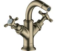 hansgrohe AXOR Mélangeur bidet Montreux 2 poignées, garniture de vidage, 16520820, 16520820, Colorazione: Nichel spazzolato