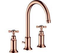 hansgrohe AXOR Mélangeur lavabo 3 trous Montreux 180, vidage par pop-up, 16513300, 16513300, Colorazione: Oro rosso lucido