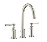 hansgrohe AXOR Mitigeur lavabo 3 trous Montreux 180, vidage escamotable, béqu'illes, projection 175mm, 16514800, 16514800, Colorazione: Ottica in acciaio inossidabile