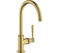 hansgrohe AXOR Mitigeur monocommande de lavabo Montreux 210, sans déchets, porte-à-faux 175mm, 16518950, 16518950, Colorazione: Ottone spazzolato