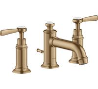 Miscelatore per lavabo Hansgrohe AXOR MONTREUX 3 fori 30, scarico a scomparsa, maniglie a leva, sporgenza 142mm, Colorazione: Bronzo spazzolato