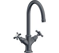 hansgrohe AXOR Montreux Mélangeur lavabo 2 poignées 210, garniture de vidage à tirette, 16502340, 16502340, Colorazione: Cromo nero spazzolato