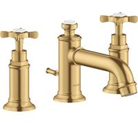 hansgrohe AXOR MONTREUX Mélangeur lavabo 3 trous 30, vidage par pop-up, porte-à-faux 142mm, 16536250, 16536250, Colorazione: Ottico oro spazzolato