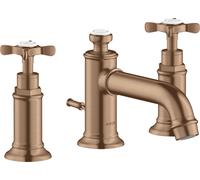 hansgrohe AXOR MONTREUX Mélangeur lavabo 3 trous 30, vidage par pop-up, porte-à-faux 142mm, 16536310, 16536310, Colorazione: Oro rosso spazzolato