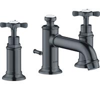 hansgrohe AXOR MONTREUX Mélangeur lavabo 3 trous 30, vidage par pop-up, porte-à-faux 142mm, 16536340, 16536340, Colorazione: Cromo nero spazzolato