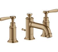 hansgrohe AXOR MONTREUX mitigeur lavabo 3 trous 30, vidage escamotable, béqu'illes, projection 142mm, 16535140, 16535140, Colorazione: Bronzo spazzolato