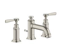 hansgrohe AXOR MONTREUX mitigeur lavabo 3 trous 30, vidage escamotable, béqu'illes, projection 142mm, 16535800, 16535800, Colorazione: Ottica in acciaio inossidabile