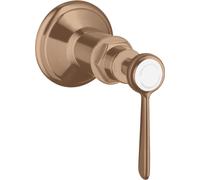 hansgrohe AXOR Montreux robinet d'arrêt encastré Montreux, poignée à levier, 16872310, 16872310, Colorazione: Oro rosso spazzolato