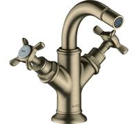 Hansgrohe Axor Montreux Miscelatore per bidet a 2 mani, rifiuti a scomparsa, Colorazione: Nichel spazzolato
