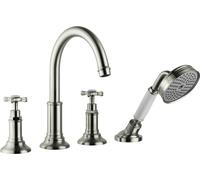 hansgrohe Axor Montreux miscelatore a 4 fori per piastrelle, Colorazione: Nichel spazzolato