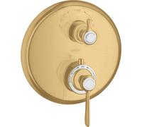 hansgrohe AXOR Montreux thermostat hansgrohe AXOR Montreux encastré, robinet d'arrêt et inverseur, béqu'ille, 2 consommateurs, 16821250, 16821250, Colorazione: Ottico oro spazzolato