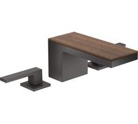 hansgrohe AXOR MyEdition Mélangeur lavabo 3 trous 70 avec vidage à ouverture rapide, sans plaque, 47052340, 47052340, Colorazione: Cromo nero spazzolato