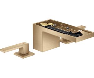 hansgrohe AXOR MyEdition Mélangeur lavabo 3 trous 70 avec vidage à ouverture rapide, sans plaque, 47052140, 47052140, Colorazione: Bronzo spazzolato