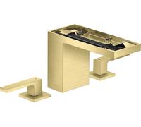 hansgrohe AXOR MyEdition Mitigeur de lavabo 3 trous 110, avec vidage Push-Open, sans plaque, saillie 150mm, 47072950, 47072950, Colorazione: Ottone spazzolato