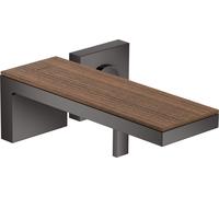hansgrohe AXOR MyEdition Mitigeur monocommande de lavabo encastré pour montage mural, bec 221 mm, sans plaque, 47062330, 47062330, Colorazione: Cromo nero lucido