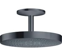 hansgrohe AXOR One soffione 280 a 1 getto con attacco a soffitto, 48493, Colorazione: Cromo nero spazzolato