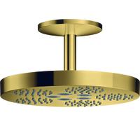 hansgrohe AXOR One soffione 280 a 1 getto con attacco a soffitto, 48493, Colorazione: Ottica in oro lucido