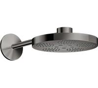 hansgrohe AXOR One Douche de tête 280 2jet avec bras de douche, 48492330, 48492330, Colorazione: Cromo nero lucido