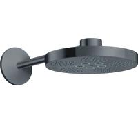 hansgrohe AXOR One Douche de tête 280 2jet avec bras de douche, 48492340, 48492340, Colorazione: Cromo nero spazzolato