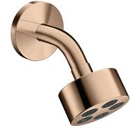 hansgrohe AXOR One Douche de tête 75 1jet EcoSmart avec bras de douche, 48490300, 48490300, Colorazione: Oro rosso lucido
