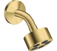 hansgrohe AXOR One Douche de tête 75 1jet EcoSmart avec bras de douche, 48490950, 48490950, Colorazione: Ottone spazzolato