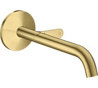 hansgrohe AXOR One Mitigeur de lavabo pour montage mural Select, encastré, saillie 220mm, 48112950, 48112950, Colorazione: Ottone spazzolato