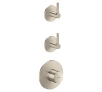 hansgrohe AXOR One Module thermostatique encastré pour 2 consommateurs, avec poignée à levier, 48722820, 48722820, Colorazione: Nichel spazzolato