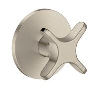 hansgrohe AXOR One robinet d'arrêt encastré, avec poignée croisillon, 48771820, 48771820, Colorazione: Nichel spazzolato