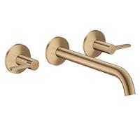hansgrohe AXOR One robinetterie de baignoire 3 trous encastrée pour montage mural avec poignées manettes, 48431140, 48431140, Colorazione: Bronzo spazzolato