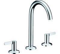 hansgrohe AXOR One miscelatore per lavabo a 3 fori 170 con scarico push-open, sporgenza 140 mm, 48050, Colorazione: cromo